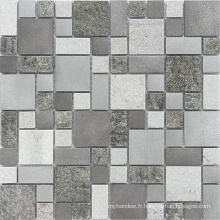 Mosaïque d&#39;ardoise rouillée de 8 mm, mosaïque, carrelage en marbre blanc, mosaïque en verre